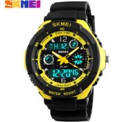 Resim Hanyang Tam Sarı S Şok Skmei 0931 Erkek Kol Saati Askeri Dijital LED Spor Kuvars Saatler Dalış Lüks Marka Erkek Izle Relogio Masculino 2018 (Yurt Dışından) 