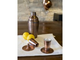 Resim Bakır Concept Bakır Shot Bardağı Meksika Model Oksit Renk 6'lı Set (12 Parça) 