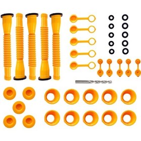 Resim Geeksen Benzin Bidonu Ağızlık Değiştirme Seti, Çoğu 1/2/5/10 Galon Benzin Bidonu İçin Matkap Ucuyla Dökülmey 