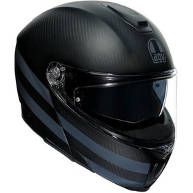 Resim Agv Sportmodular Multi Plk Dark Refractive Çene Açılır Kask 