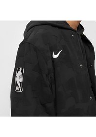 Resim Nike Team 31 Courtside Nba Lightweight Full-snap Fastener Erkek Ceket Siyah 
