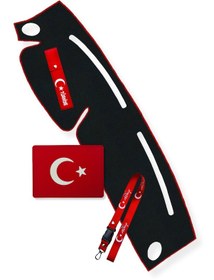 Resim Hyundai Accent Yumurta Kasa Torpido Koruma Halısı 1996-2000 / Oto Ayna Askısı & Tampon Çeki İpi & Kaydırmaz Ped Siyah 