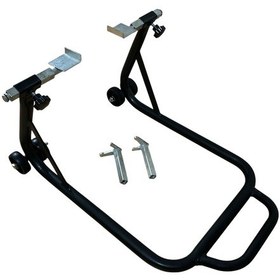 Resim Motosiklet Kaldırma Sehbası Çift Aparatlı Üniversal Siyah Paddock Stand 