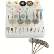Resim Seramik ve Porselen için 37 Parça Lab Polisaj Seti, HP Sap Çapı 2.35mm Mikromotor Uçları 