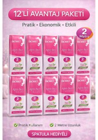 Resim Biowet Ağda Bezi 2 Metre Spatula Hediyeli Epilasyon Bezi Dayanıklı Tüy Dökme Bezi 12 Paket 
