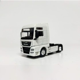 Resim WELLY 1.64 ÖLÇEK 11CM KÜÇÜK BOY WELLY MARKA LİSANSLI MAN TGX BEYAZ RENK TIR KUPASI 