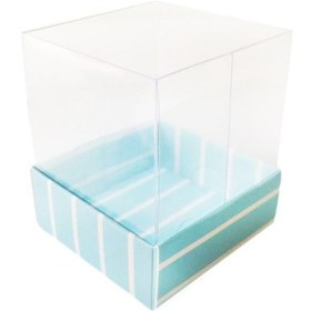 Resim Tahtakaletoptanci Asetat Kutu Altı Karton Çizgili Model 5X5X5 Cm (25 Adet) Mavi 