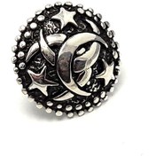 Resim Teşkilat-I Mahsusa Model Gümüş Erkek Yaka Iğnesi Rozet 