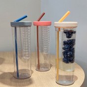 Resim 700ml Samanlı Bardak Su Şişeleri Meyve Suyu Bardakları İçme Şişesi 