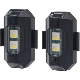 Resim USB Şarjlı LED Bisiklet Arka Stop Uyarı İkaz Işığı 2 Adet Çok Renkli 