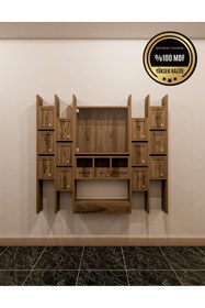 Resim rafineritasarım ELİPS Posta Kutusu MDF 12 ' Lİ CEVİZ 