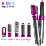 Resim Yifomall 5'li Fonksiyonlu Saç Şekillendirici - Isı Ayarlı Fönlü Düzleştirici Ve Kıvırma Makinesi 