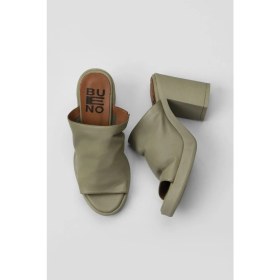 Resim Bueno Shoes Haki Deri Kadın Topuklu Terlik 01WY12306 01WY12306 