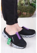 Resim Fort King Diya Anatomik Rahat Esnek Memory Foam Taban Sabo Terlik Kadın Terlik Siyah - Mor 