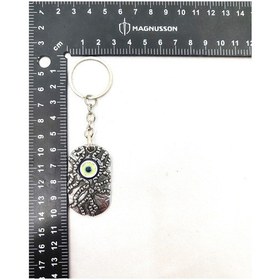 Resim Nazar Boncuklu Anahtarlık Metalik2 