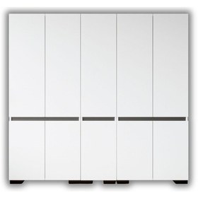 Resim Floransa 10 Kapılı Flr10-a2ar Beyaz- Antrasit Gardırop -çok Amaçlı Dolap -yüklük Antrasit - Beyaz 