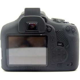 Resim Sanger 1300D Canon Fotoğraf Makinesi Silikon Kılıf Siyah 