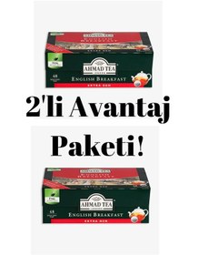 Resim Ahmad Tea English Breakfast Demlik Poşet Çay 2 x 48'li 