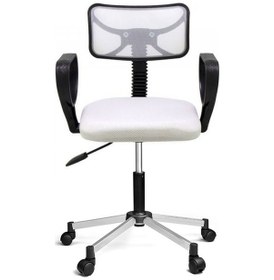 Resim Türksit Buse Koltuk Metalik Gri Boyalı Ayak Beyaz 