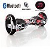 Resim Citymate CS-600 Kasa Siyah Beyaz Grafity 6.5" Bluetooth Hoparlörlü Elektrikli Kaykay Hoverboard 