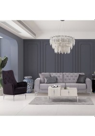 Resim Vivaldi 3+1 Salon&oturma Odası Koltuk Takımı - Gri&siyah 