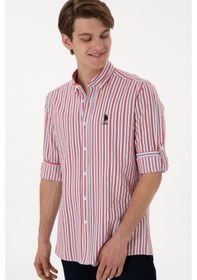 Resim U.s. Polo Assn. Erkek Kırmızı Gömlek Desenli 50306326-vr030 Kırmızı 
