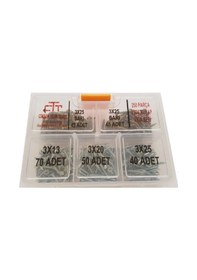 Resim Vida Seti Ahşap Plastik V.B 250 Parça Çap 3 MM Boy 13-20-25 MM 