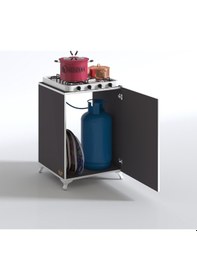 Resim Kenzlife ocak dolabı hoşseda gri 85*60*56 hazır mutfak klasik set 