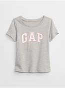 Resim GAP Kız Bebek Gri Logo T-shirt 