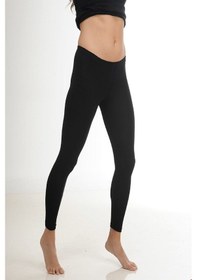 Resim Hasyün Yün Likralı Kadın Termal Tayt Siyah 