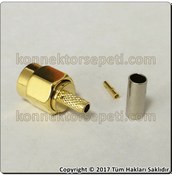 Resim Rp Sma Erkek Sıkmalı Crimp Kablo Konnektörü Rg316 Rg174 Lmr100 