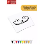 Resim Gülen Kedi Sticker Oto Motor Laptop Duvar Folyo Sticker 15 X 9 Cm 