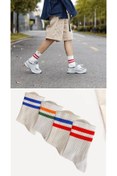 Resim WORTHY SOCKS 4'lü Unisex Pamuklu Beyaz Spor Tenis Kolej Çorap 