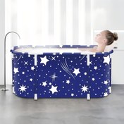 Resim Taşınabilir Katlanır Spa Küveti 1 Adet, Yastıklı - Sırt Desteği Bulunan Yerden Tasarruflu Spa Küveti, Elektrik Gerekmez, Ev Kullanımı İçin İdeal, Noel ve Cadılar Bayramı için Mükemmel Hediye 