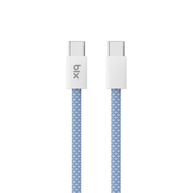 Resim Bix T4CC 65W Type-C to Type-C Örgülü Manyetik Tasarım Hızlı Şarj ve Data Kablosu 1 Metre Mavi 