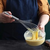 Resim Non-Stick Çelik Kaplama için 1pc 420 Paslanmaz Çelik Çırpar, Yumurta Çırpmak, Pişirme, Fırın ve Karıştırma için Isıya Dayanıklı Mutfak Mixer - Manuel, Elektrik Gerektirmez 