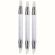 Resim 1/3 Adet Tırnak Sanatı Silikon Fırçası, 3D Oyma Ayna Simli Toz Noktalama Boyası Kalem, Jel Manikür Aracı, Evde Manikür DIY İçin Uygun 