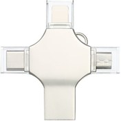 Resim 64gb Çoklu Cihaz Uyumlu Metal Usb Bellek, Type-c Ve Micro Usb Destekli, Hızlı Veri Transferi 