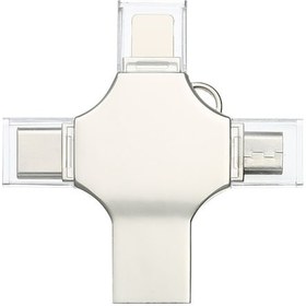 Resim 64gb Çoklu Cihaz Uyumlu Metal Usb Bellek, Type-c Ve Micro Usb Destekli, Hızlı Veri Transferi 