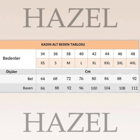 Resim Hazel Kadın Pembe Keten Yırtmaçlı Yüksek Bel Palazzo Pantolon-pembe Pembe 