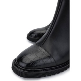 Resim Tamer Tanca Kadın Hakiki Deri Siyah Deri Casual Bot 33 416 Bn Bot Sk24-25 Sıyah Dr Siyah 