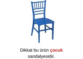 Resim Mandella Plastik Çocuk Sandalyesi (Mavi) 