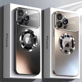 Resim Şık Titanyum Renkli Lüks Manyetik Mat Açılışlı Logo Cam Lens Tam Koruma Telefon Kılıfı, iPhone 16 Pro Max, 15, 14, 13, 12 Pro Max Uyumlu. Kablosuz Manyetik Şarj Desteği, Darbe Emici, Çizilmeye Karşı Dayanıklı, Premium Tasarım, Kamera Lens Koruyucu, iPhone Kullanıcıları ve Teknoloji Tutkunları İçin 