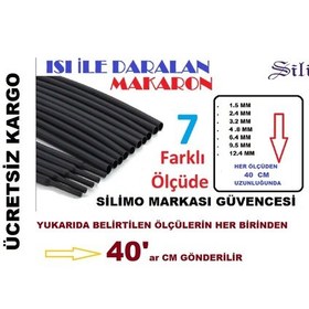Resim Makaron Isı İle Daralan Kablo Seti 7 Adet 40 Cm Kablo Tamir Kiti 