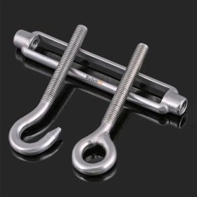 Resim Badem10 Çelik Kanca M8 Yük Halat Gerdirme Galvanizli Paslanmaz Çektirme Yük Gergi Demiri 5 Adet 