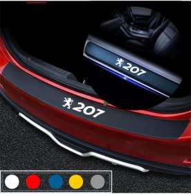 Resim Peugeot 207 İçin Özel Yeni Uyumlu Aksesuar Bagaj Ve Kapı Eşiği Seti Karbon Çok Renkli 