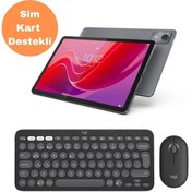 Resim Lenovo Tab K11 TB330XUP 11'' 8GB 128GB WUXGA Wifi + Lte Tablet ZADK0091TR (Sim Kart Uyumlu) + Logitech Pebble 2 Klavye Mouse Siyah 