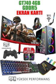 Resim DMC N83x Windows 11 Ryzen 5 5500,16GB,500GB HDD,256GB SSD,4GB GT740 GDDR5,24''Curved Masaüstü Bilgisayar 