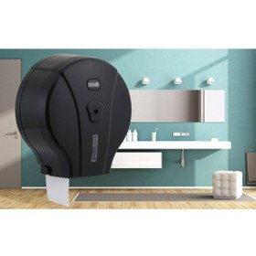 Resim Şeker Portakalım Vialli Mj1b Mini Jumbo Wc Kağıdı Dispenseri Aparatı Siyah 