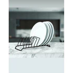 Resim 9 Bölmeli Siyah Metal Tabaklık Bulaşıklık 